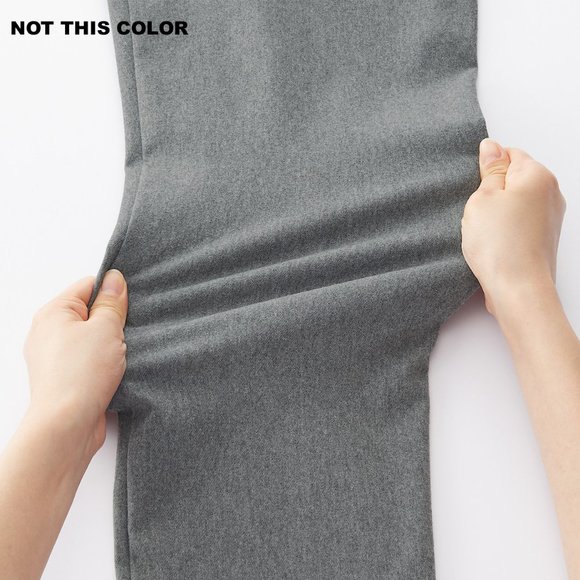 Muji Women Organic Cotton Stretch Brushed Cloth Tapered Pants Dar Gray Small - Picture 8 of 8